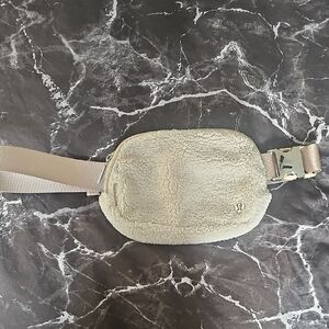 Lululemon Cream Sherpa Belt Bag